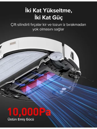 Roborock S8 MaxV Ultra Beyaz Çöp İstasyonlu Akıllı Robot Süpürge