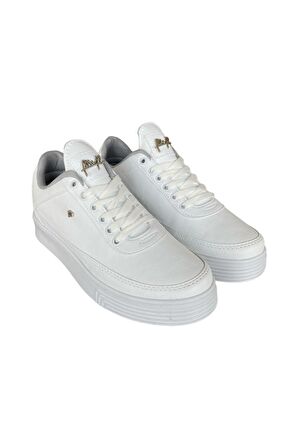 Erkek Günlük Yumuşak İç Astarlı Şık Sneaker Spor Ayakkabı BEYAZ