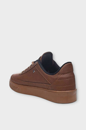 Erkek Günlük Yumuşak İç Astarlı Şık Sneaker Spor Ayakkabı TABA