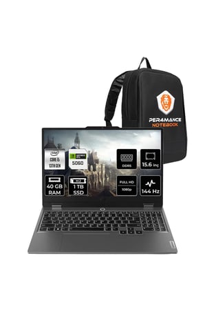 LOQ 15IRX10 i5 13450HX 40GB 1TB SSD RTX5060/8GB 100W 15.6" FHD FDOS Gaming Laptop