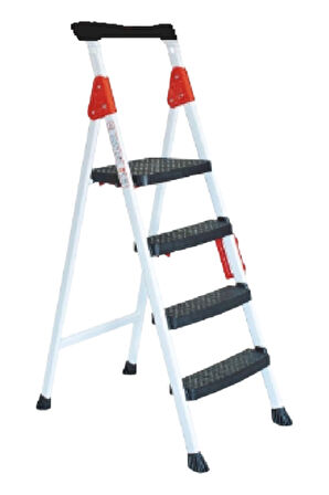 Extra Dayanıklı 3+1 Özel Tasarım Hafif, Kaymaz, Metal Basamaklı Katlanır Merdiven