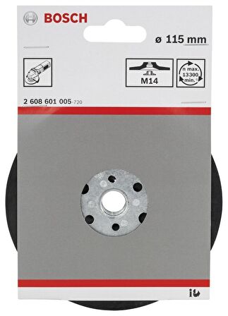 Bosch 115 mm M14 Fiber Disk Zımpara Tabanı 2608601005