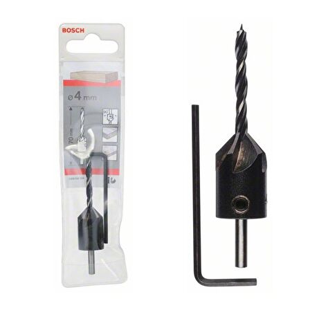 Bosch Havşalı Silindir Ahşap Matkap Ucu 4 mm 