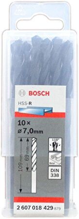 Bosch HSS-R Metal Matkap Uç 7x69x109mm 10 Parça