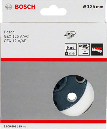 Bosch 125 mm Sert (GEX 12 A/12 AE/125 A/125 AC) Zımpara Tabanı - 2608601119