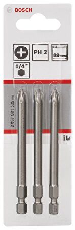 Bosch Bits Vidalama Ucu  ExtraHard PH2 89 mm 3'lü