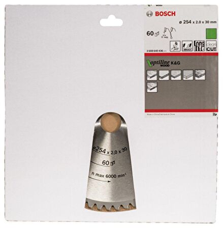 Bosch Ahş. Daire Testere Bıçağı 254x30x2,0mm 60Diş