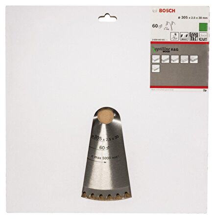 Bosch Optiline Ahşap 305x30 mm 60 Diş Daire Testere Bıçağı 2608640441