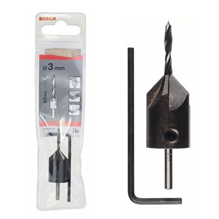 Bosch Havşalı Silindir Ahşap Matkap Ucu 3 mm 
