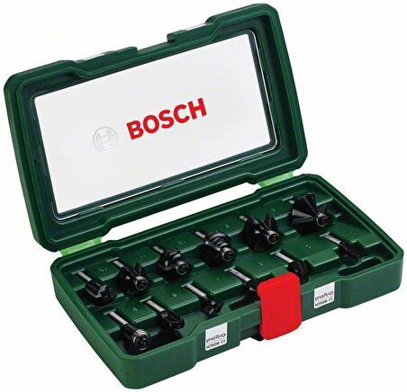 Bosch Karışık Freze Ucu Seti Şaftlı 8 mm 12 Parça