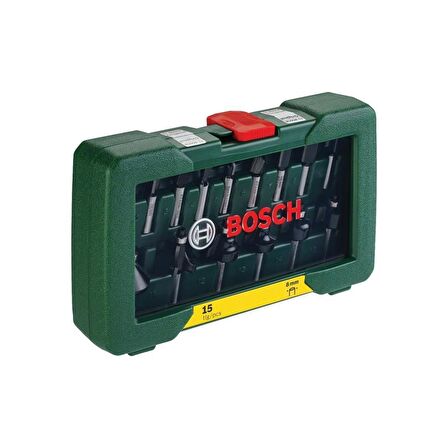 Bosch Karışık Freze Ucu Seti 8mm Şaftlı 15 Parça