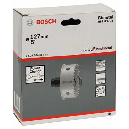 Paslanmaz-İnox İçin Hızlı Kesim 127 mm Panç HSS %8 Co BOSCH 2608584854