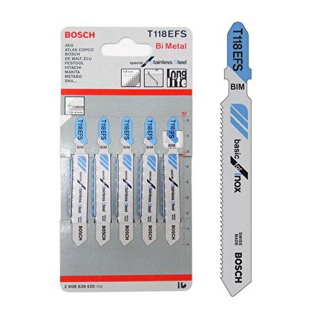 BOSCH Dekupaj T 118 EFS Basic for Inox 5'li - 2608636497
