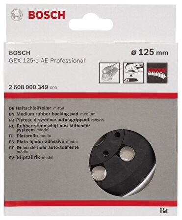 Bosch GEX125-1AE 125mm Zımpara Tabanı Orta Yumuşak