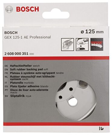 Bosch 125 mm Zımpara Tabanı Ekstra Yumuşak GEX 2608000351