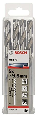 Bosch HSS-G 9,6x133 mm Metal Matkap Ucu 5'li Paket 2608585519