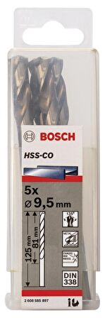 Bosch HSS-Co 9,5 mm 5'li Kobaltlı Matkap Ucu 2608585897