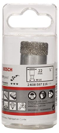 Bosch DRY Speed Ceramic Kuru Elmas Delici 22mm