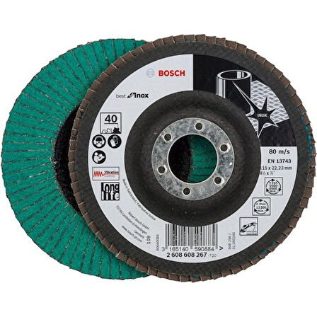 Bosch 115MM 40 Flap Disk Best Yeşil Bosch 2608608267