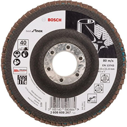 Bosch 115MM 40 Flap Disk Best Yeşil Bosch 2608608267