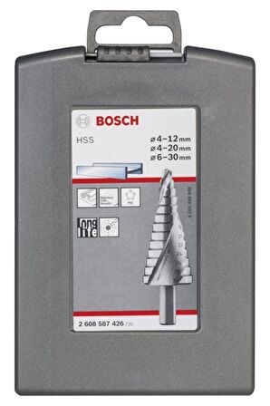 Bosch HSS 3'lü Kademeli Matkap ucu 4-12,4-20,6-30mm 2608587426