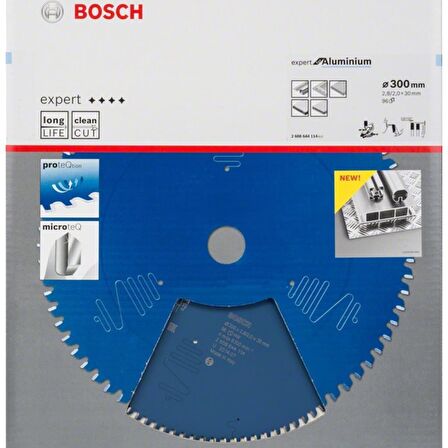 Bosch Expert Alüminyum Testere 300x30 mm 96 Diş 