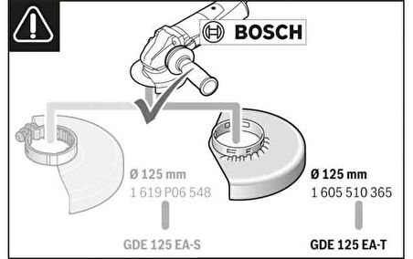 GDE 125 EA-T Taşlama için Toz Emme Aksesuarı 1600A003DJ