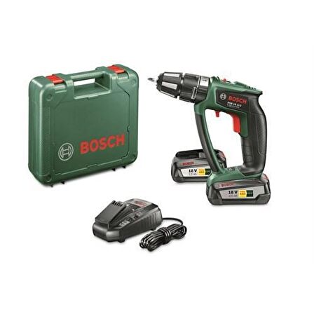 Bosch PSB 18 Lİ-2 Çift akü 2.5 Ah Akülü Darbeli 