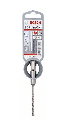 Bosch 5,5 x 115 mm SDS Plus-7X 4 Elmaslı Özel Matkap Ucu 2608576110
