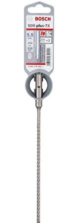 Bosch 5,5 x 215 mm SDS Plus-7X 4 Elmaslı Özel Seri Matkap Ucu 2608576112