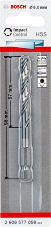 Bosch İmpact Altıgen Şaftlı Hss Matkap Ucu 6 mm