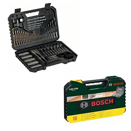 Bosch GSR 18V-28 2 Ah Çift Akülü Vidalama + L-Boxx + Sırt Çantası + V-Line 103 Parça Uç Seti