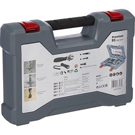 Bosch X-Line Premium Delme&Vidalama Set 91'li 2608P00235