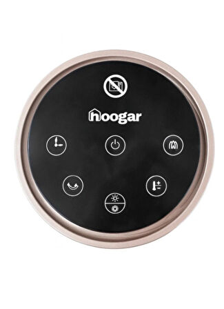 Hoogar German 2071 L White Oval Seri OLED Şömineli Ekran Dijital Kule Tipi Seramik Fanlı Isıtıcı 80 CM