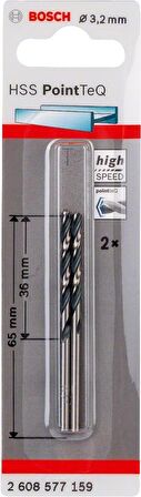 Bosch HSS PointeQ 3,2 mm Metal Matkap Ucu 2'li 2608577159