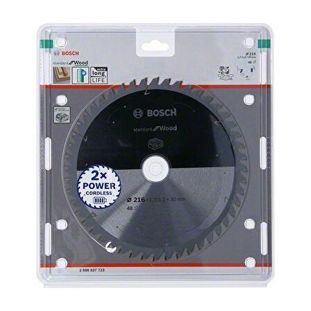 Bosch Ahşap Akülü Daire Test. Bıç. 216X30 mm 48 D 2608837723