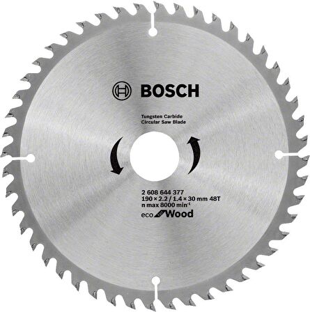 Bosch Eco 190*30 mm 48 Diş 10'lu Ahşap Daire Testere Bıçağı 2608644614