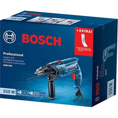 Bosch GSB 550 Mavi Matkap + X-Line 41 Parça Set