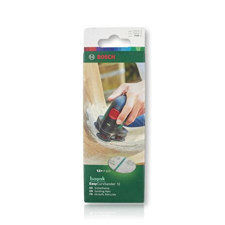 Bosch Easycurvsander İçin Ağ Zımpara 40mm 320 kum 2608621717 