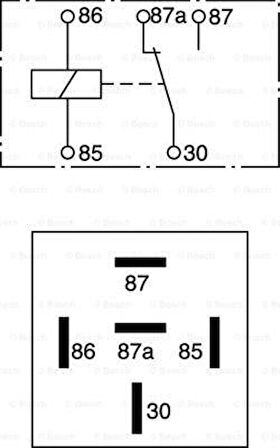 BOSCH MİNİ RÖLE 12V 30AH 5 UÇLU 0332209151