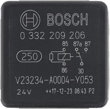 BOSCH MİNİ RÖLE 24V 20AH 5 UÇLU ÇİFT PLATİNLİ 0332209206