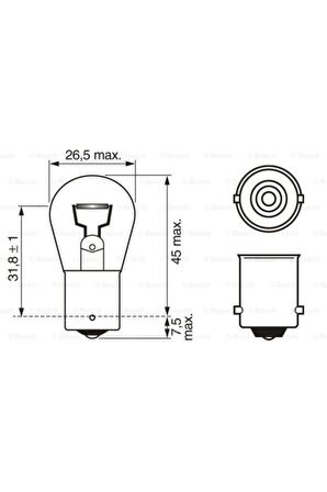 Ampul 12V P21W Ba15S - Bos-1987302201