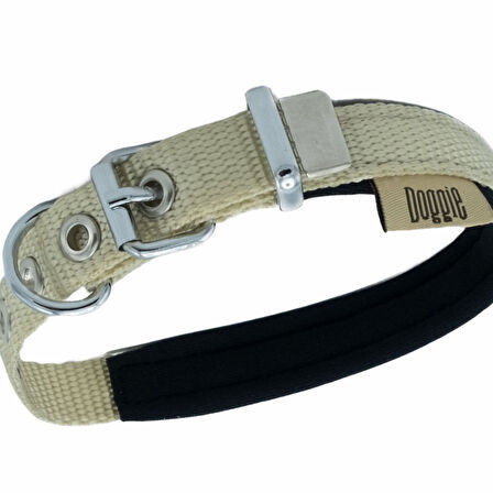 PETLOVEBUTİK Konforlu Dokumadan El Yapımı Köpek Boyun Tasması 2,5x37-45cm - Khaki