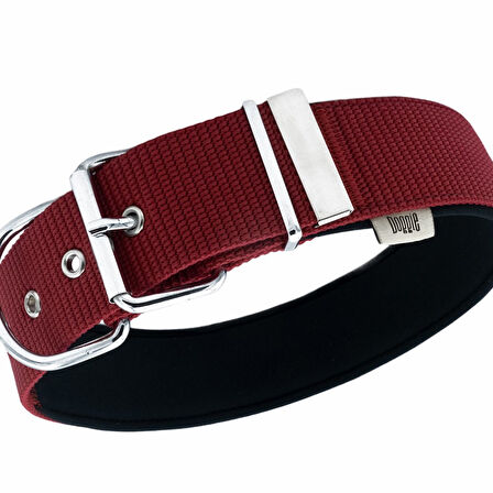 PETLOVEBUTİK Konforlu Dokumadan El Yapımı Köpek Boyun Tasması 5x55-65cm - Red