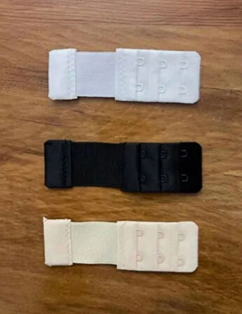 Kadın 2'li Kanca Lastikli Sütyen Uzatma Kopçası Agraf/ Ek Aparatı Seti 3'lü Paket