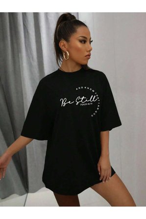 Unisex Be Still Baskılı Tasarım Tshirt