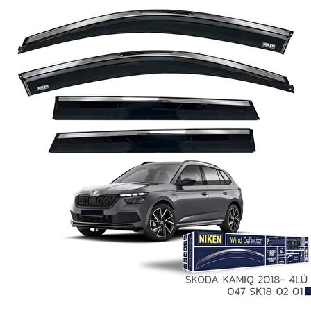 Skoda Kamiq Niken Kromlu Cam Rüzgarlığı 4lü Set 2018 2023