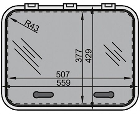 Vetus hatch. Tip Magnus. İçten İçe 507x377 mm