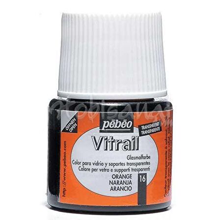 Pebeo Vitrail Şeffaf Cam Boyası 45ml Turuncu 16