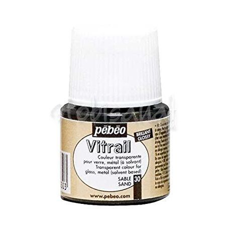 Pebeo Vitrail Şeffaf Cam Boyası 45ml Kum Rengi 30